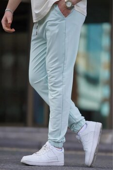 Madmext Mint Yeşili Basic Paçası Lastikli Erkek Eşofman L Beden