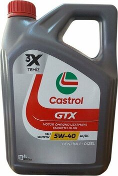 Castrol Gtx 5W-40 4Lt Tam Sentetik Motor Yağı (Ü.t. 2025)