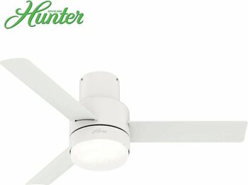 Hunter - Gilmour Mat Beyaz - 132 Cm. Aydınlatmalı Nemli Mekan Tavan Vantilatörü