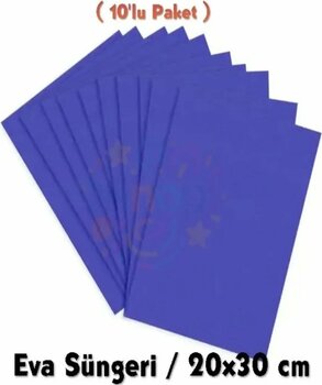 Minopi Mavi Renkli Eva Süngeri 20X30 cm 10'lu Paket 1.5 mm