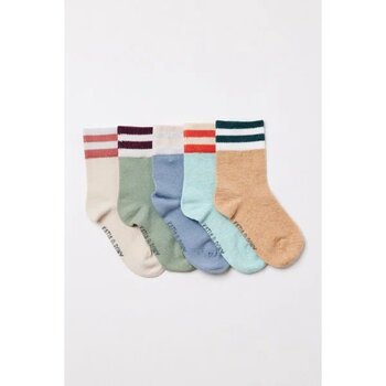 Katia & Bony 5'li Çizgili Çok Renkli 0 - 6 Ay Soket Çorap
