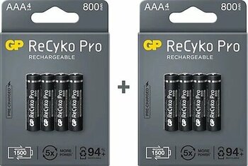 GP Recyko Pro 800 mAh 8'li Şarjlı AAA İnce Kalem Pil