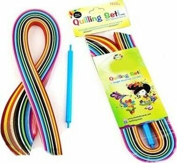 Sırımsı Quiling Seti Kağıt Katlama Kıvırma Sanatı Quilling 5 mm x 30 cm - Karışık Meyve