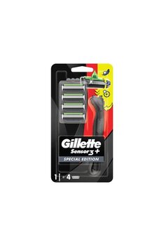 3 Adet  Gillette Sensor3 Plus Black Tıraş Makinesi + 4'Lü Yedek Başlık
