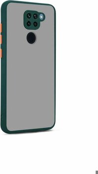 Xiaomi Redmi Note 9 Uyumlu Kılıf Zore Hux Kapak Koyu Yeşil