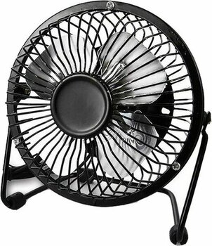 Robeve Masa Üstü USB Fan Soğutucu Vantilatör Klima USB Girişli Metal Serinletici Fan Vantilatör Masaüstü - Siyah
