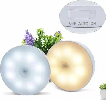 Şarjlı Sensörlü Gece Led Lambası Kahverengi