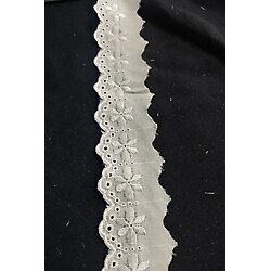 DUAYEN Güpür Fisto Terikoton Üzeri İşleme Mansur Kenar Desen 2 Metre