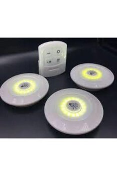 Tina 3lü Dokunmatik Işıldak Uzaktan Kumandalı Pilli Spot Led Lamba