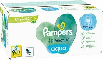 Prima Pampers Aqua Pure Bebek Islak Mendil 9X48 Adet (4 Adet)