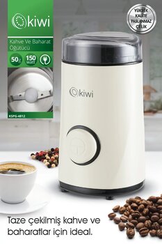 Kiwi Kspg-4812 Kahve ve Baharat Öğütücü – 50g Kapasiteli, Paslanmaz Çelik