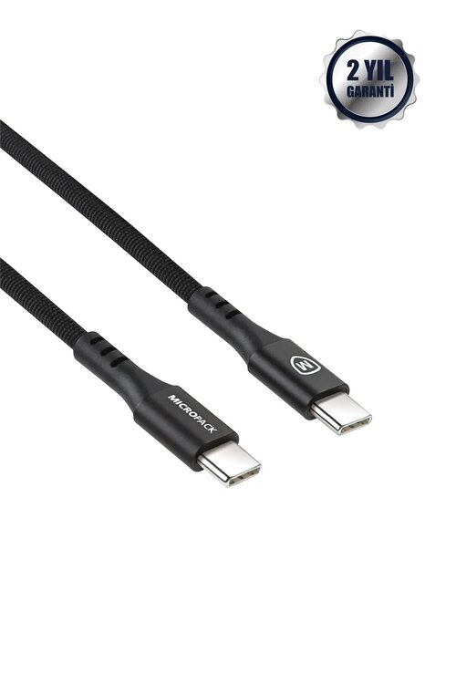 Micropack MC-CC23 200 cm USB-C to USB-C Veri Aktarım ve Şarj Kablosu