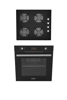 Alveus Kristal 2'li Siyah Ankastre Set (GLS640-MFA627)