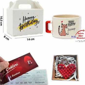 Doğum Günü Tasarımlı Hediye Kutuları, Hediye Setleri, Hediye Kutusu D Serisi 50 Model