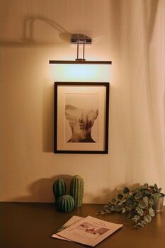 Dekoratif Duvar Aplik Banyo Aydınlatması LED Aplik Resim Aydınlatması Ayna Üstü Aydınlatma -Kumandalı 50CM 3000K-6500K - Krom