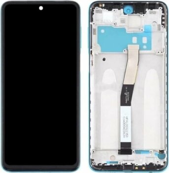 Redmi Note 9 Pro Uyumlu Servis Çıtalı Lcd Ekran Dokunmatik Yeşil Çok Renkli