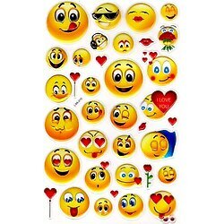 Sticker Kabartmalı Stiker Defter Planlayıcı Etiket Sevimli Aşk Emoji