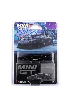 HOT WHEELS MINI GT 1:64 Lamborghini LB-Silhouette WORKS Murcielago GT EVO Black Liberty Walk MGT01053-BL