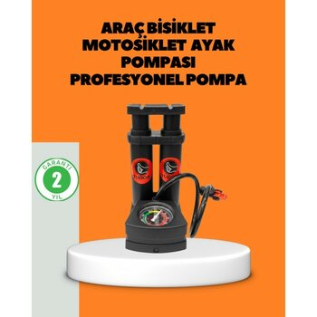 Pileli Store Ayaklı Bisiklet Pompası Basınç Göstergeli Çok Amaçlı - 0 - 3 Yaş - 0 - Siyah