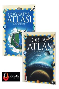 İlköğretim Atlas Seti / Orta Atlas ve Coğrafya Atlası 2 Kitap Set & Çocuk Gezegeni Atlas Seti
