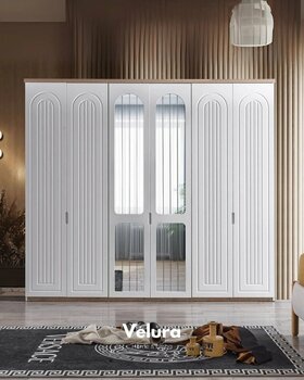 Velura Home & Living Boerno 6 Kapaklı Aynalı Gardırop (Dolap)
