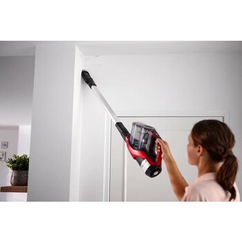 Philips 2'si 1 Arada Dikey ve El Süpürgesi Kırmızı 360° Emiş Başlığı ile Toz Haznesi Var