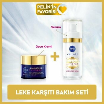 NIVEA Luminous630 Leke Karşıtı Serum 30ml ve Luminous630 Leke Karşıtı Gece Yüz Kremi 50ml