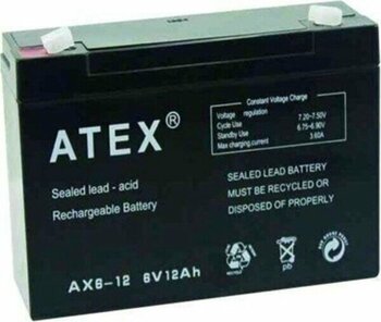 6V 12 Ah Güçlü Akü - Elektronik ve Taşıma Için Uygun Ürün