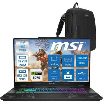 MSI Msı Cyborg 17 Intel Core I7 13620H 32GB Ddr5 512GB SSD RTX5070 Gddr7 8gb Freedos 17.3" Fullhd (1920X1080) 144HZ IPS Taşınabilir Bilgisayar B13W...