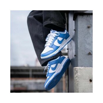 Nike Dunk Low Retro Polar Blue Erkek Sneaker Ayakkabı-Sportxoutlet - Beyaz - Açık Mavi - 47