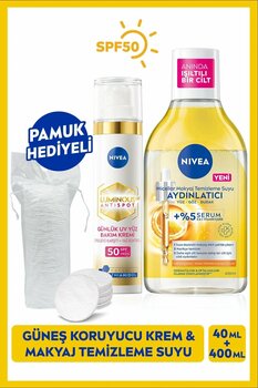 Nivea Luminous630 Thiamidol Etkili Leke Karşıtı Gündüz Yüz Kremi 40ml Ve Aydınlatıcı Micellar Makyaj Temizleme Suyu 400 Ml
