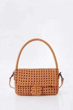 Ççs 17574 Kadın Omuz Askılı Kol Çantası Camel