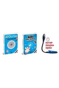 Arı Yayıncılık 5 Sınıf Matematik Atölye + Beceri Temelli Soru Set + Kitap Okuma Işığı Hediye