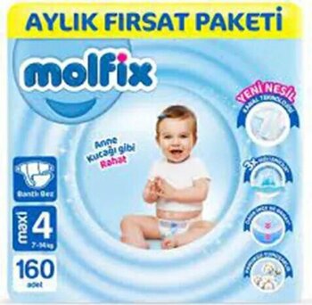Molfix No:4 Maxi 160 Adet Bebek Bezi