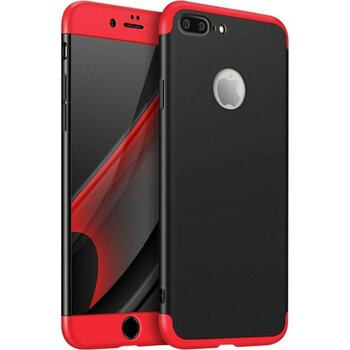 Smart Tech Apple Iphone 7 Plus Gkk Kılıf 360 Derece Tam Koruma - Kırmızı - Siyah