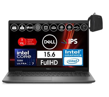Dell Latitude 3550 Intel Core Ultra 7 155u 64gb Ddr5 512gb Ssd 15.6" Fhd Ips Windows11pro Taşınabilir Bilgisayar Wxcto355015_Vp42+Zettaçanta