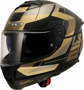 Ls2 Stream 2 Road Full Face Motosiklet Kaskı Gold Gri Siyah - XS