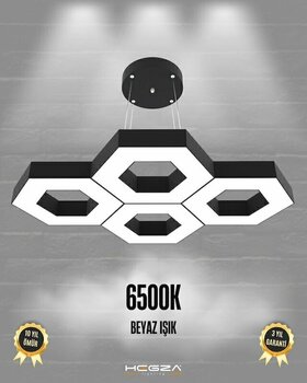 Stella Siyah Kasa, Beyaz Işık Modern Sarkıt Led Avize Siyah