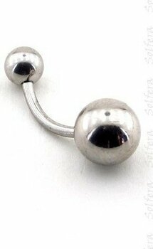 Solfera Top Uçlu Gümüş Renk Göbek Piercing P362