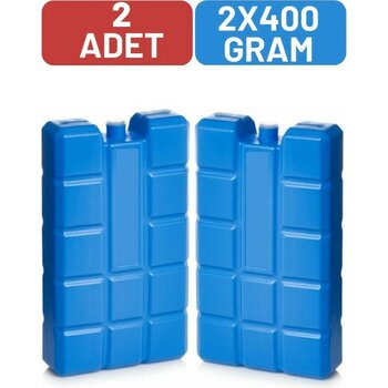 Cryotek Buz Aküsü Buz Kasedi Soğutucu Kasedi Piknik Kamp Buz Aküsü 2'li - Mavi - 400 ml