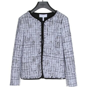 Escada Sport  Yuvarlak Yaka Beyaz Pamuklu Tüvit Ceket - 38