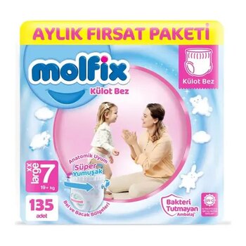 Molfix No:7 XXLarge 135 Adet Külot Bebek Bezi