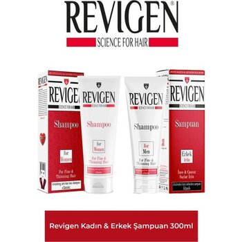 Revigen Kadın Şampuan 300 ml + Revigen Erkek Şampuan 300 ml