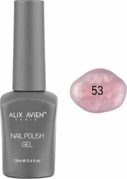 Alix Avien Işıltılı Açık Pembe Kalıcı Oje 53-Yoğun Renk Veren Jel Oje 12 Ml-Nail Uv Gel Polish 53