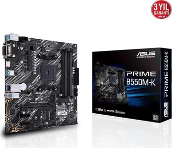 ASUS Prıme B550m-k 4600mhz(oc) Ddr4 Am4 M.2 Hdmı Vga Dvı Matx Anakart