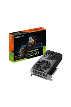 Gigabyte GeForce RTX 5060 WINDFORCE OC 8G GDDR7 8GB 128Bit DLSS 4 GV-N5060WF2OC-8GD NVIDIA Ekran Kar