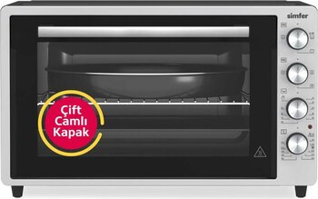 Simfer 7033  70 lt Gri Turbo Mini Fırın