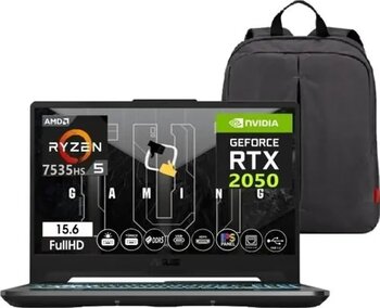 Asus Tuf Gamıng A15 Amd Ryzen 5 7535HS 32GB Ddr5 1tb RTX2050-144Hz W11P 15.6 Fhd Taşınabilir Bilgisayar SNERTECHÇANTA