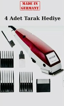 Moser 1400 Saç ve Sakal Kesme Makinesi + 4 Adet Kesim Tarak - Kırmızı