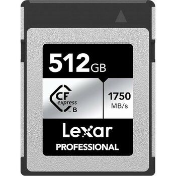 FourForce Profesyonel Cfexpress Tip-B 512 GB Gümüş Maksimum Okuma 1750 Mb/s Maksimum Yazma 1.300 Mb/s Japon Üreticileri, LCXEXSL512G-RNENG Destekler